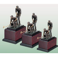 Large Cast Bronze Golf Partner Award w/ Square Base (10")